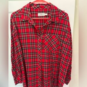 Vineyard Vines red plaid button down